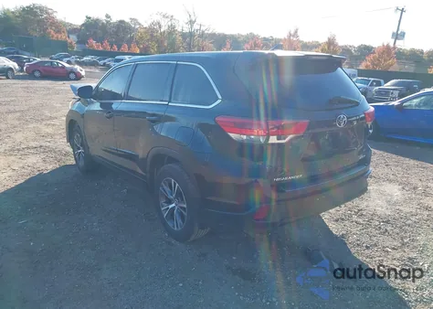 2018 Toyota Highlander Le Plus from USA, damaged, VIN 5TDBZRFH5JS487694